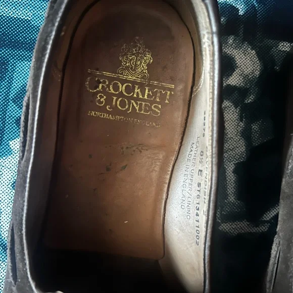 Crockett & Jones Brown Suede Tassel Loafers 9.5D - Picture 2 of 12